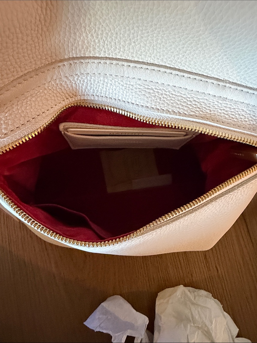 Hammitt White Leather Crossbody with Gold Hardware Accents - Picture 4 of 7